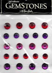 Gems Gemstones Red Purple Pink Round Bling Gem Paper Studio Stickers