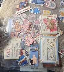 Large Scrapbooking Sticker Ephemera Lot School Baby Holiday Plus Binder Sleeves