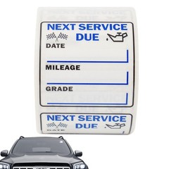 250pcs Oil Change Stickers Next Service Due Reminder Roll Car Window Sheet Label