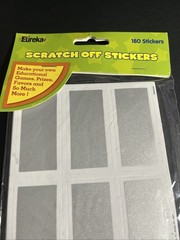 Eureka Rectangles Scratch Off Stickers, Pack of 180