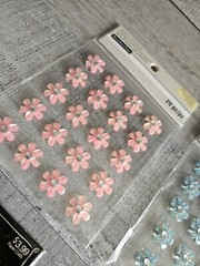 Sticker Lot Flowers Scrapbooking 3D Stickers Floral Gemstone Spring #118
