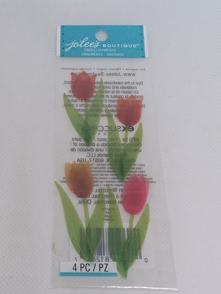 Jolee’s by You TULIPS 3-D Vellum layered Stickers 81281
