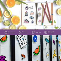 8.5″x11″ Waterproof Vinyl Sticker Paper – 21 Glossy Self-Adhesive Sheets