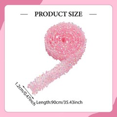 Glittery Strip Roll Sticker Width 1.2cm Self Adhesion Rhinestone Ribbon Trim