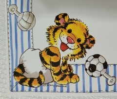 Vintage Suzy’s Zoo Stationery Note Cards Envelopes Baby Tiger Lot of 10 Spafford