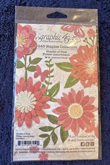 GRAPHIC 45 ~ SHADES OF PINK FLOWER ASSORTMENT ~ Graphic 45 Staples