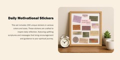 Faith & Grace Sticker Pack by Puraesla -156PCS Bible Verse Stickers, Vintage