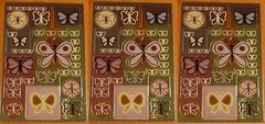 3 New sheets Pretty BUTTERFLY Shiny Scrapbook Stickers!