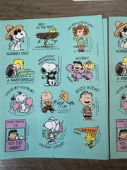 VTG SNOOPY stickers 8 sheets total~ 3 full