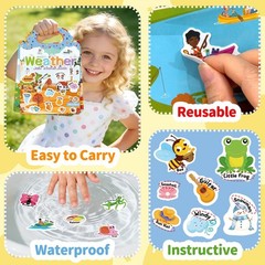 3 Sets Reusable Sticker Book for Toddlers 3-6, Jelly Sticker Books for Toddle…