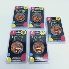 5 New Provo Craft Eyeletz 1/8″ Medium Round Spice Tan Color