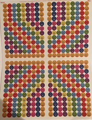 432 Emoji Sticker Smiley Face Classroom Reward Self-Adhesive Round stickers