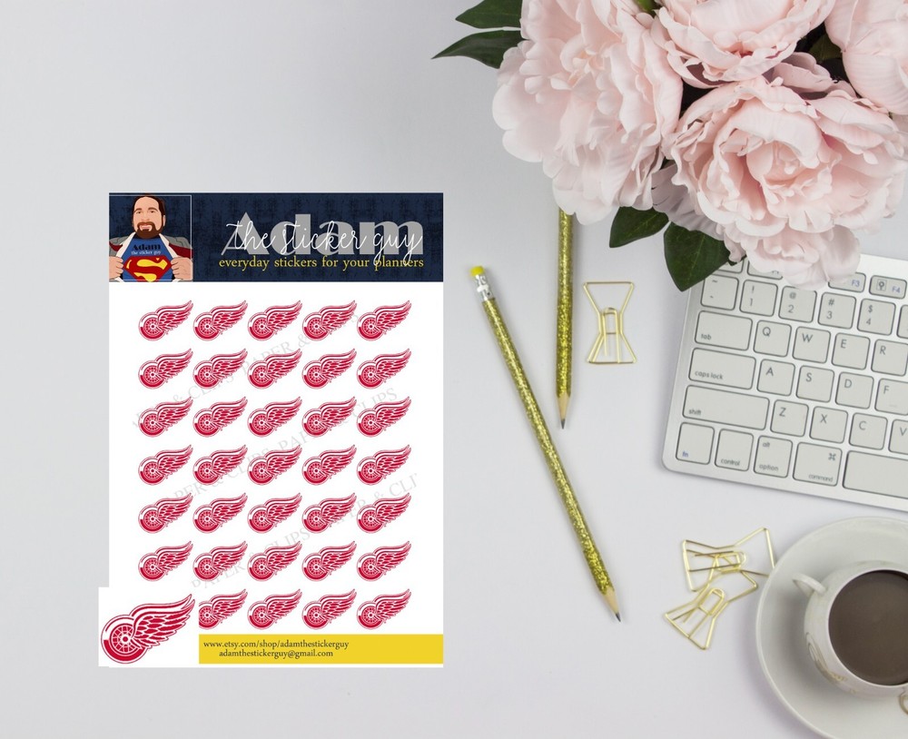 Detroit Red Wings Planner Stickers