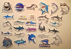 Sharks – Cute – Stickers – 25 PCs Small- 2 styles available! See Description