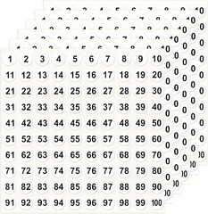 Number Stickers, Number Stickers 1-100, 2500 PCS Vinyl Consecutive Number 25 for