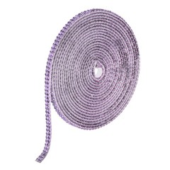 0.2 Inch Self Adhesive Rhinestone Strips 3 Yard for Crafts,Violet