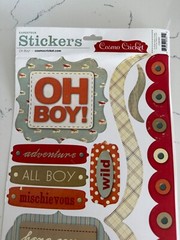 Cosmo Cricket Card Stock Sticker «Oh Boy!» All Boy Mischievous Wild Scrapbooking