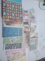 Huge Scrapbooking Card Making Craft Supplies Paper Stickers Embellishment Lot