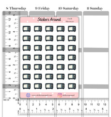 Microwave Icon Planner Sticker, Cleaning Chores, Calendar & Journal Sticker