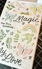 Crate Paper GINGHAM GARDEN 8 Sheet Stickers, 12×12 Paper, 6×8 Paper PARTIALS