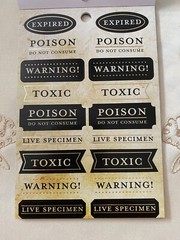 RECOLLECTIONS HALLOWEEN STICKER BOOK 12 SHEET 111 PC BOTTLE JAR POTION LABELS