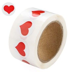 Heart Stickers for Scrapbooking & Awareness (3×1.5 Inch) 1 Pack (250pcs)