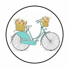 48 VINTAGE BIKE BICYCLE ENVELOPE SEALS LABELS STICKERS 1.2″ ROUND