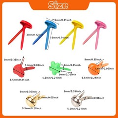 510Pcs Brads for Paper Crafts 14 Colors and 5 Styles Metal Brass Brads Paper …