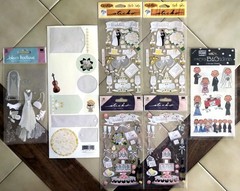 Mixed Lot (7 pcs) STICKOPOTAMUS / JOLEE’S BOUTIQUE Wedding Scrapbooking Stickers