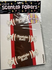 vintage TOOTSIE ROLL / JUNIOR MINTS SCENTED FOLDERS scratch & sniff / NEW