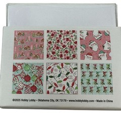Christmas Paper Crafts Set Pink Holiday Scrapbook Holiday Packs Cards Washi Tape