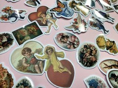 Victorian Style Valentine Stickers 50 Pieces