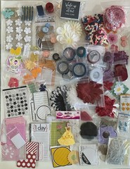 Huge Mixed Scrapbooking Em2 Lot Embellishments Doodlebug Ribbon Disney Flowers