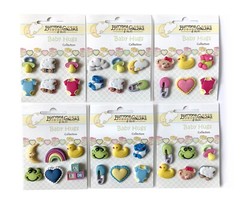 Buttons Galore 50+ Assorted BABY HUGS Theme Buttons for Sewing & Crafts
