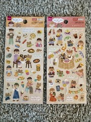 Lot of 12 MIND WAVE Routine Charm & DAISO Kawaii Japanese Girl Stickers