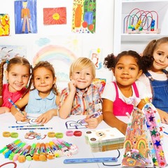 24 PCS Birthday Goodie Bags Stationery Pack Multicolor Pen Notebook Eraser