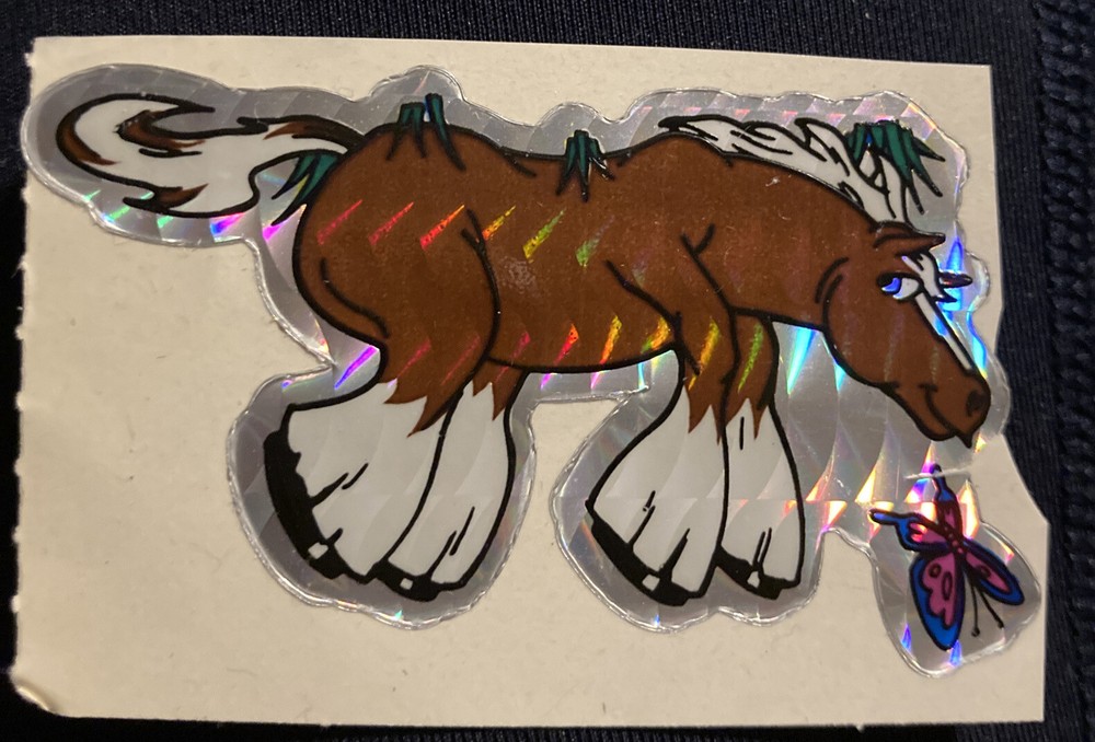 Vintage 1980’s 2.5” X 1.5” Horse Prism Sticker