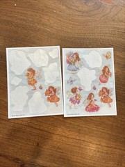 Vintage Hallmark Expressions Glitter Wings Fairies Super Stickers