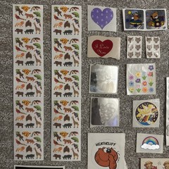 VTG 1980s Sticker Lot Fuzzy Puffy Hologram Halloween BW3 Lisa Frank Heathcliff +