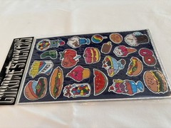Vtg Mark 1 Chrome Prismatic Stickers Sheet 80s Junk Food Brand NEW