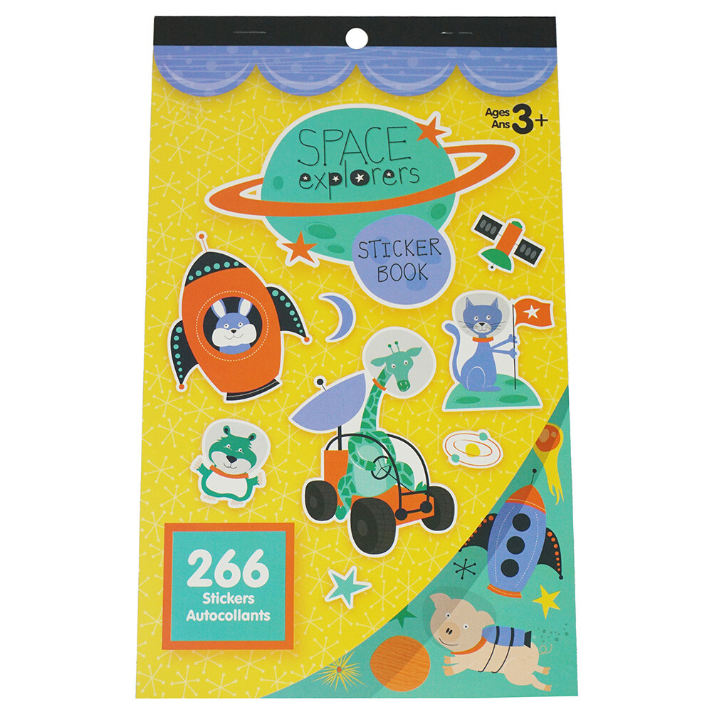 Space Explorers Craft Stickers Book Assortment, 266-piece