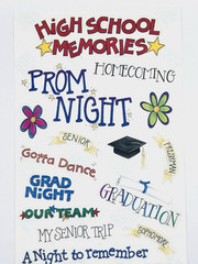 Retired Me & My Big Ideas High School Sayings Stickers 5.5×12 in Prom Graduation
