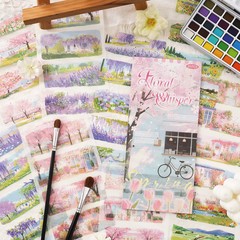20 Page Four Seasons Landscape Sticker Set for DIY Card Planner Diary Journal