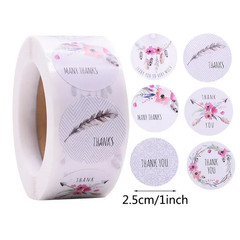 500pcs/1 Roll Stickers Thank You Self-Adhesive Sealing For Gift Box Envelope NEW