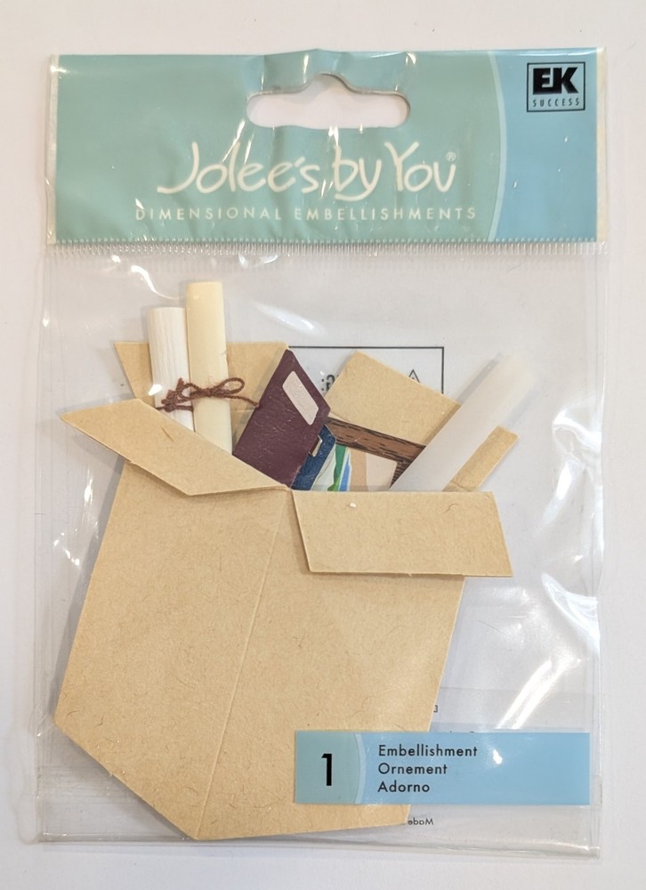 VERY RARE Jolee’s Handle With Care Moving Box New Home Scrapbook Embellishment