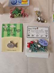Assorted Scrapbooking Craft Bundle- Brads And Metal Tags