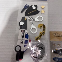 Jolee’s Stickers/ Police Officer /Lot of Mixed Scrapbooking Embellishments