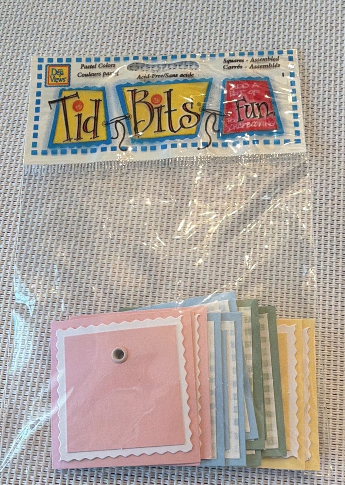 Deja Views Tid Bits Fun Scrapbooking Die Cuts Squares Multicolor TB-210