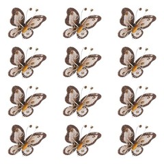 12Pcs Butterflies for Crafts, 2.2″ Organza Butterflies, Coffee