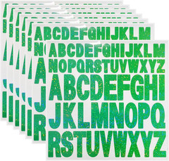 Letter Stickers,2 Inch+1 Inch Green Alphabet Sticker,Self Adhesive Vinyl for Cra